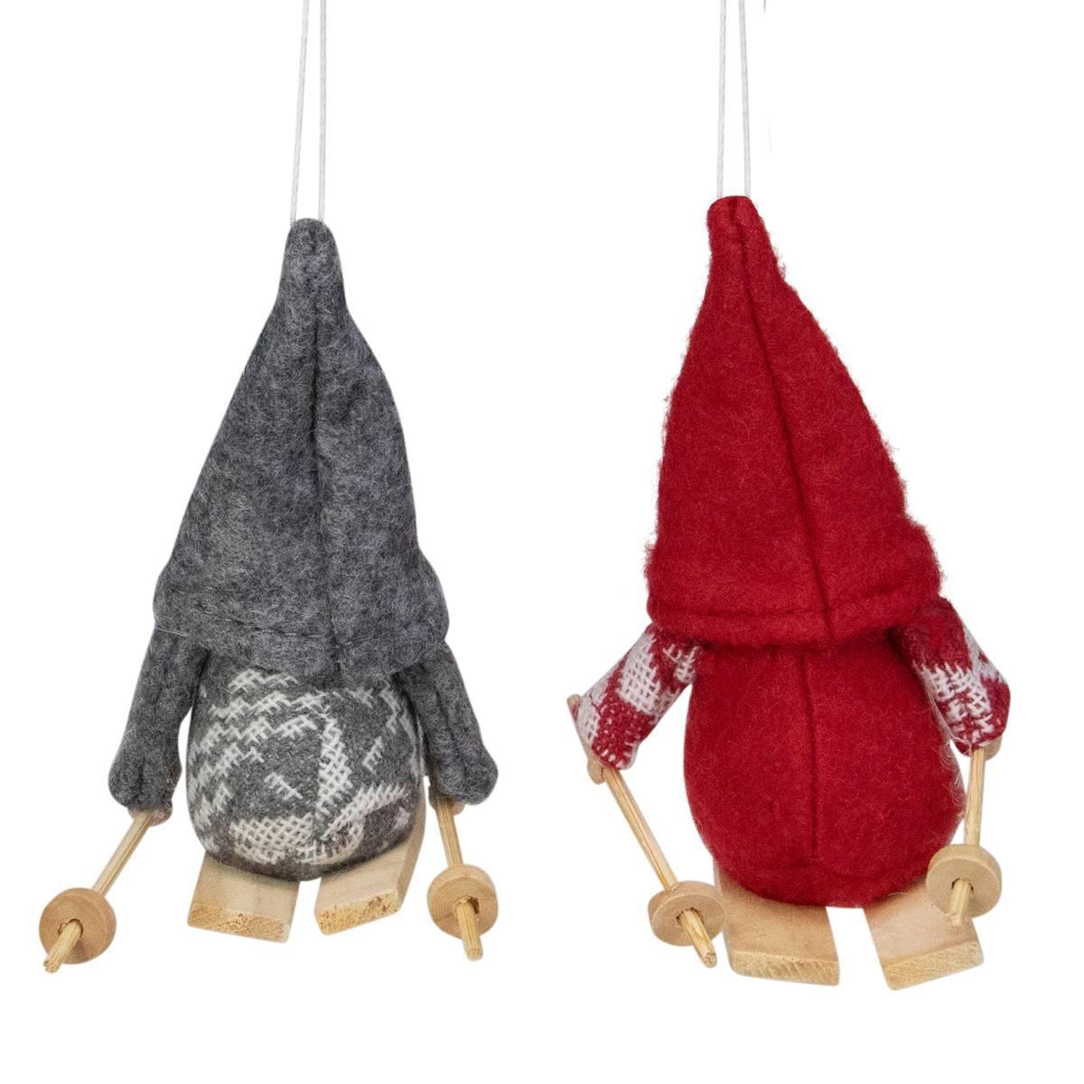 Northlight Seasonal 4in. Gnome Christmas Ornaments - Set of 2