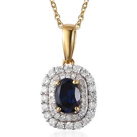 Nova Star(R) Created Sapphire & Lab Grown Diamond Pendant