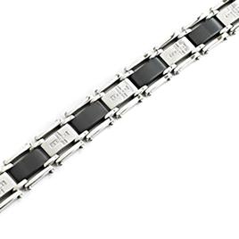 Mens Gentlemen's Classics(tm) Stainless Steel Two-Tone Bracelet