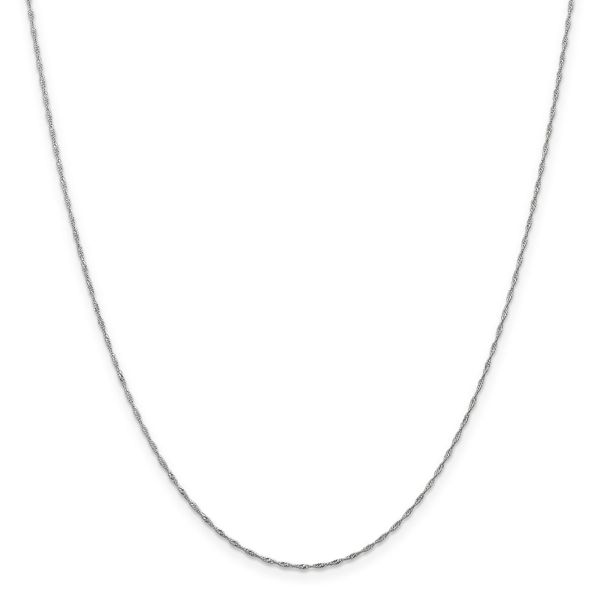 Gold Classics(tm) 1mm. 14k White Gold Singapore Necklace
