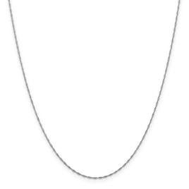 Gold Classics(tm) 1mm. 14k White Gold Singapore Necklace