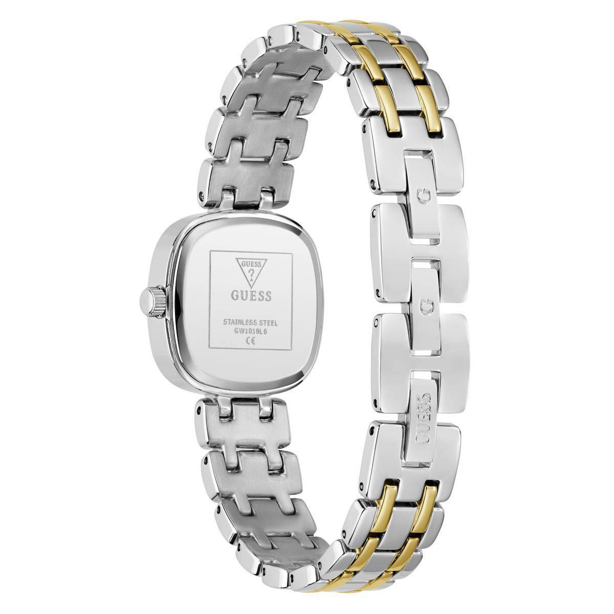 Womens Guess Two-Tone Green Dial Watch - GW1018L6