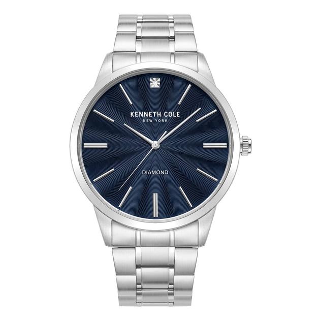 Mens Kenneth Cole® Stainless Steel Blue Dial Watch - KCWGG2122905