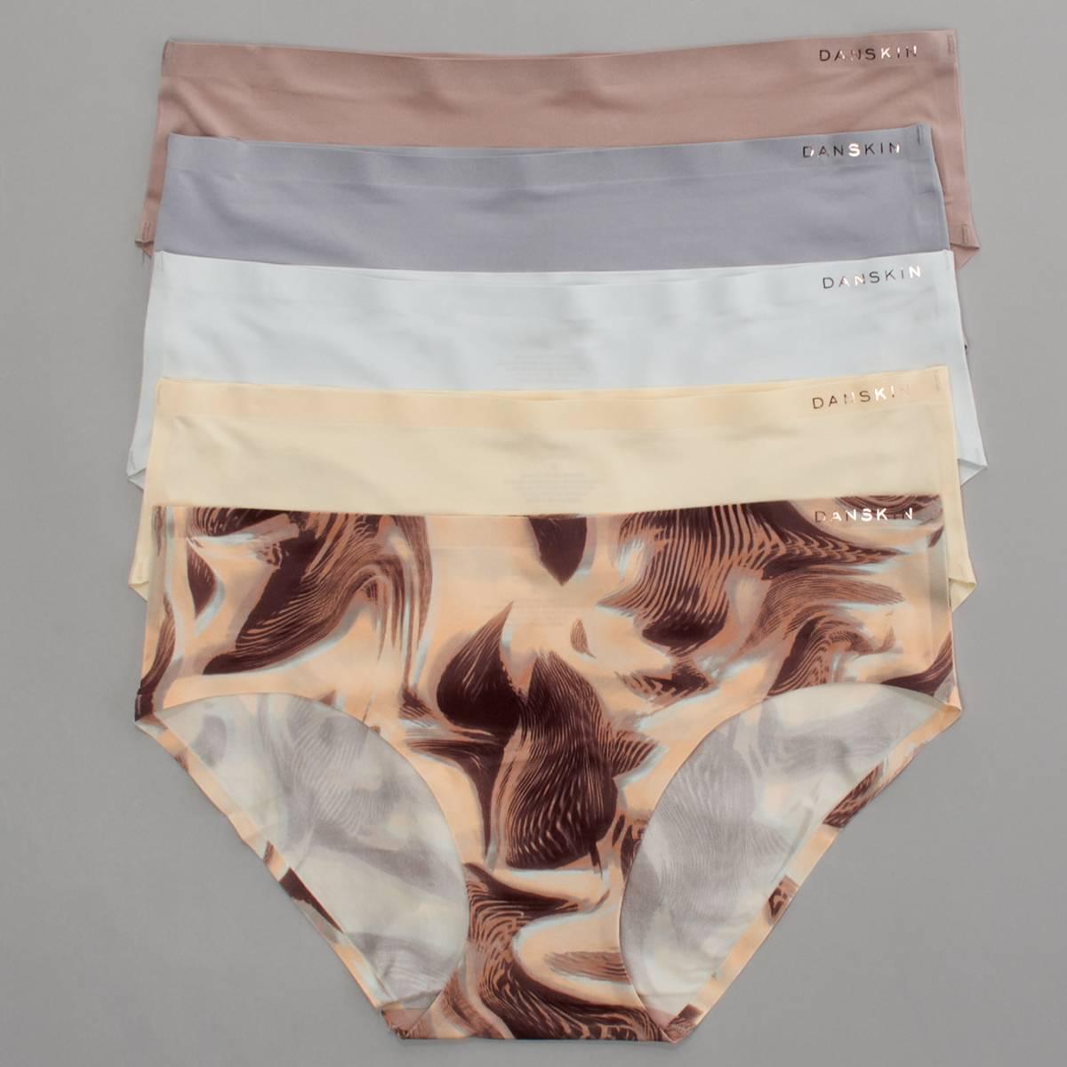 Womens Danskin 5pk. Lite Sheen Hipster Panties - DS7741-5PKC
