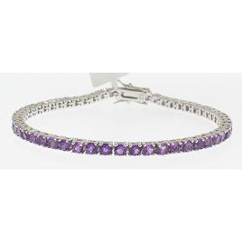 Gemstone Classics(tm) 3.00mm Round Amethyst Bracelet