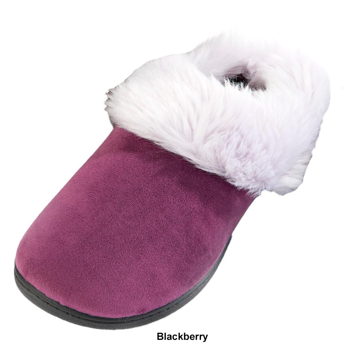 Womens Isotoner® Velour Valerie ECO Comfort Clog Slippers