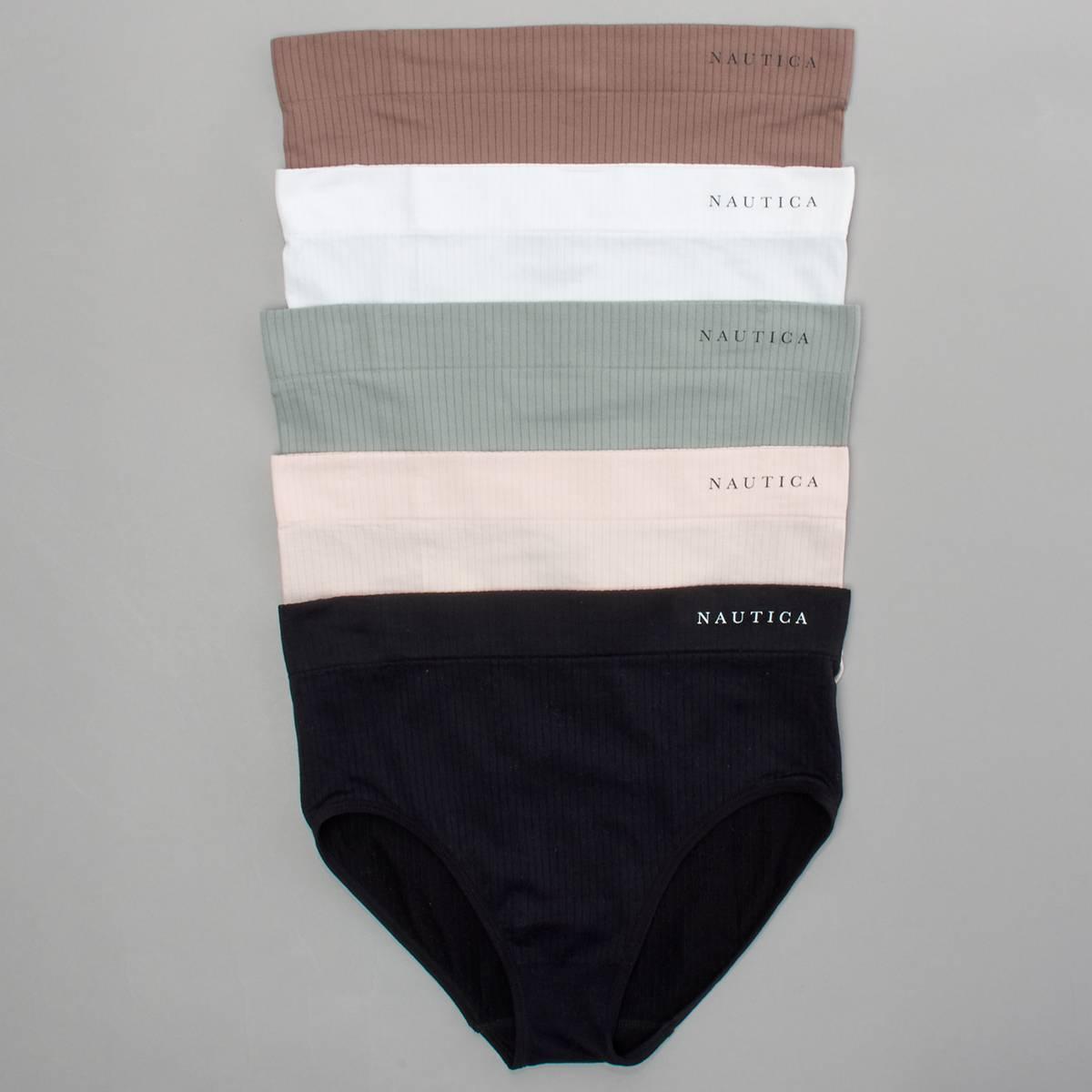 Womens Nautica 5pk. Seamless Brief Rib Panties - NT2321-5PKA
