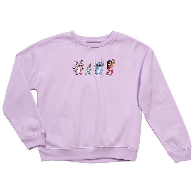 Girls (7-16) Disney Embroidered Lilo & Stitch Sweatshirt