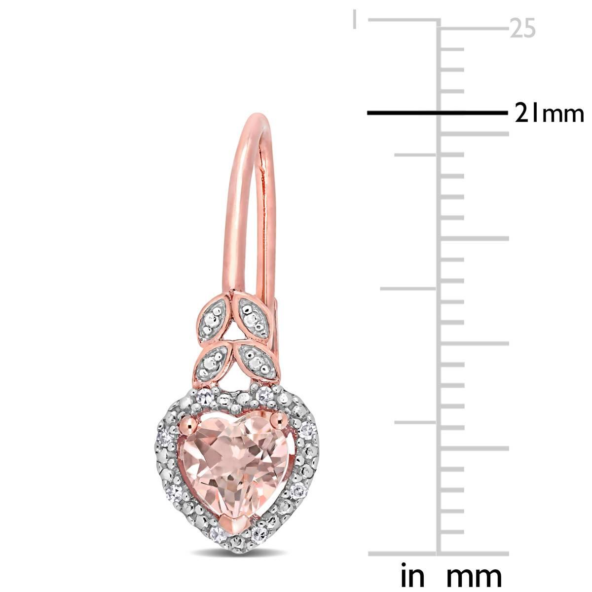 Gemstone Classics™ Rose Gold Heart-Cut Diamond Earrings