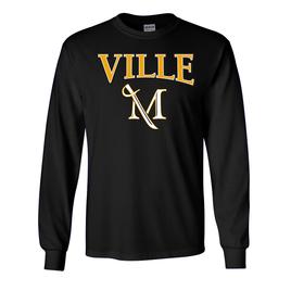 Mens Millersville University Pride Mascot Long Sleeve Tee