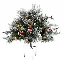 National Tree 18ft. Pre-Lit Snowy Bedford Pine Urn Filler