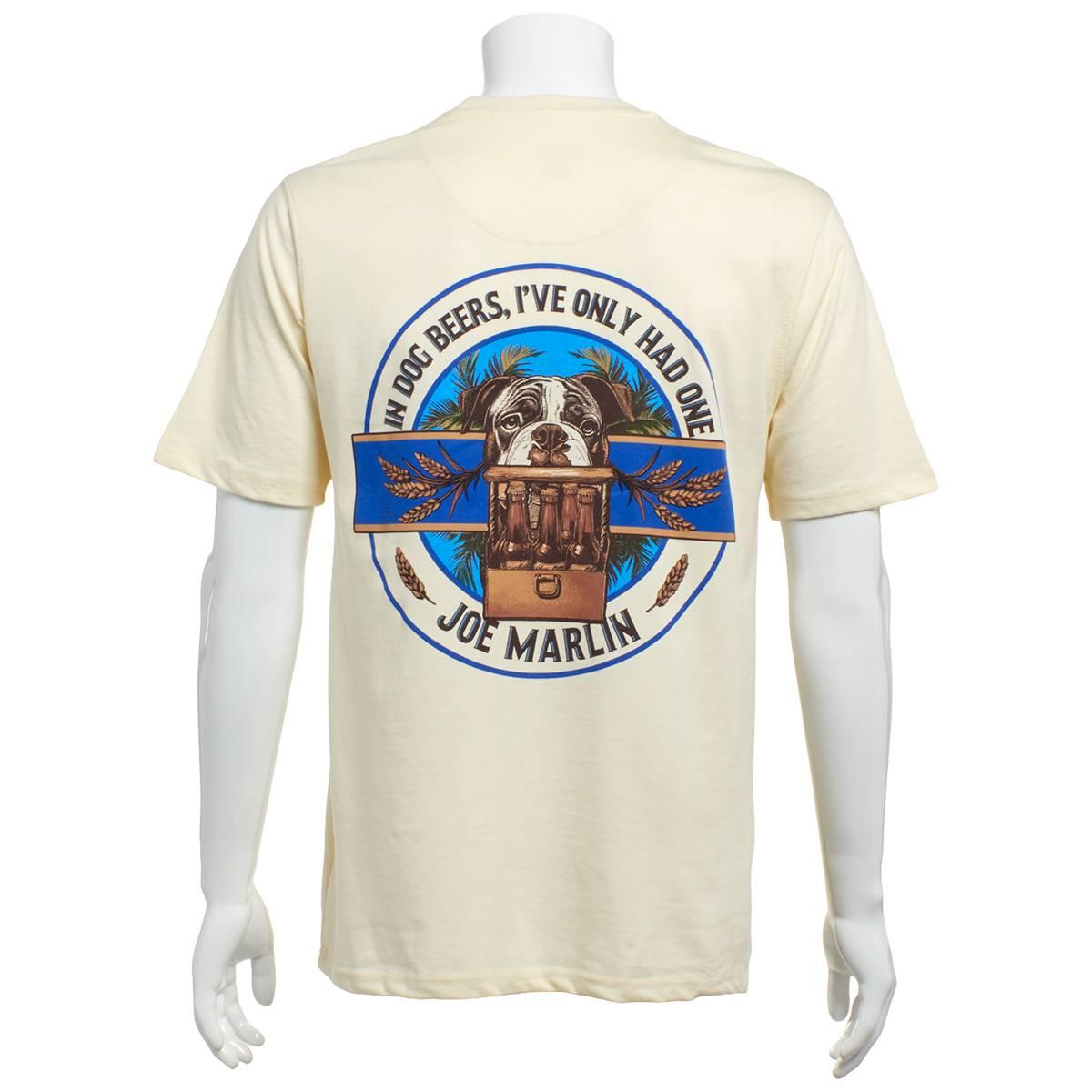 Mens Joe Marlin Dog Beers Short Sleeve Tee
