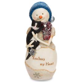 Pavilion 5in. Snowman Holding Cat