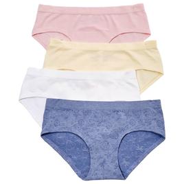 Girls(7-16) René Rofé® Elizabeth 4pk. Nautical Seamless Hipsters