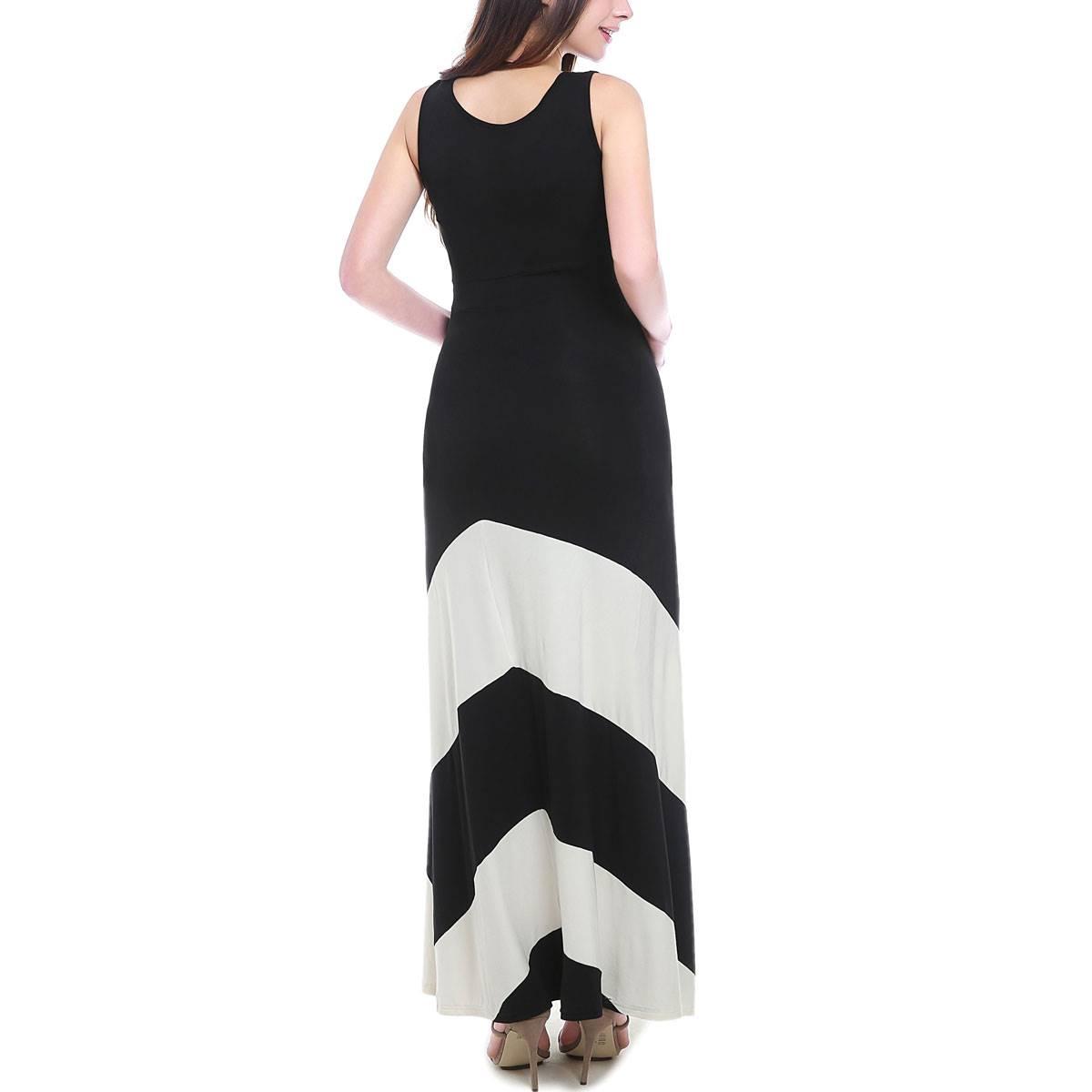 Womens Pokkori by Kimi & Kai Maternity Colorblock Maxi Dress