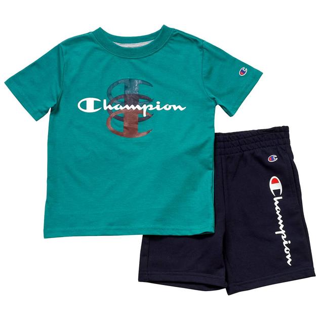 Boys (4-7) Champion® Graphic Tee & Signature Shorts Set