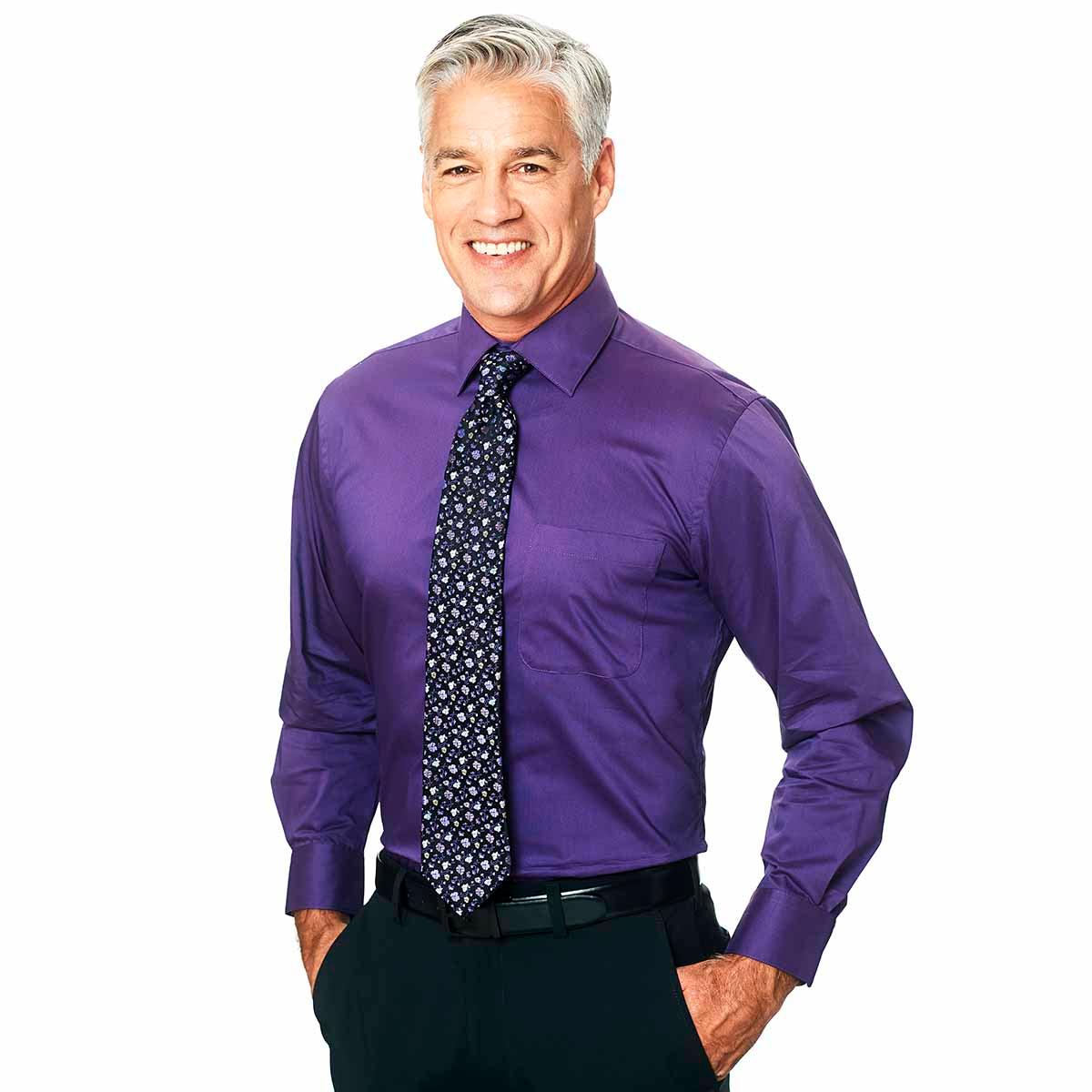 Mens Architect(R) Regular Fit Dress Shirt - Pansy Petal