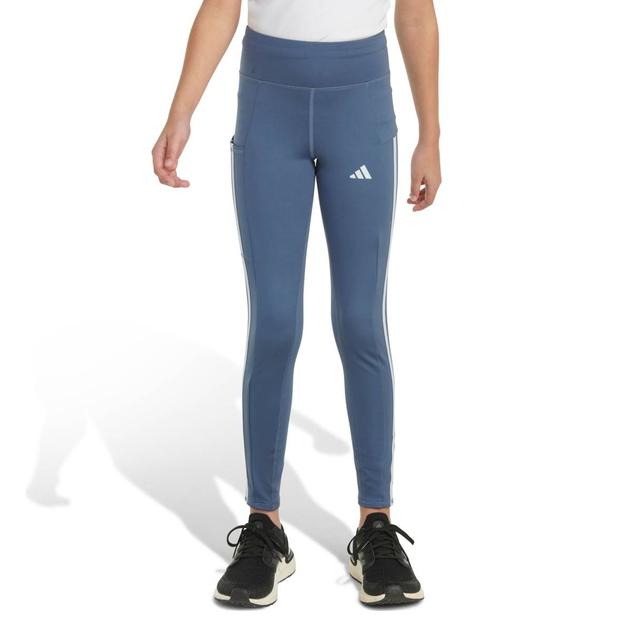 Girls (7-16) adidas® 3 Stripe Cell Pocket Tight Leggings - Navy