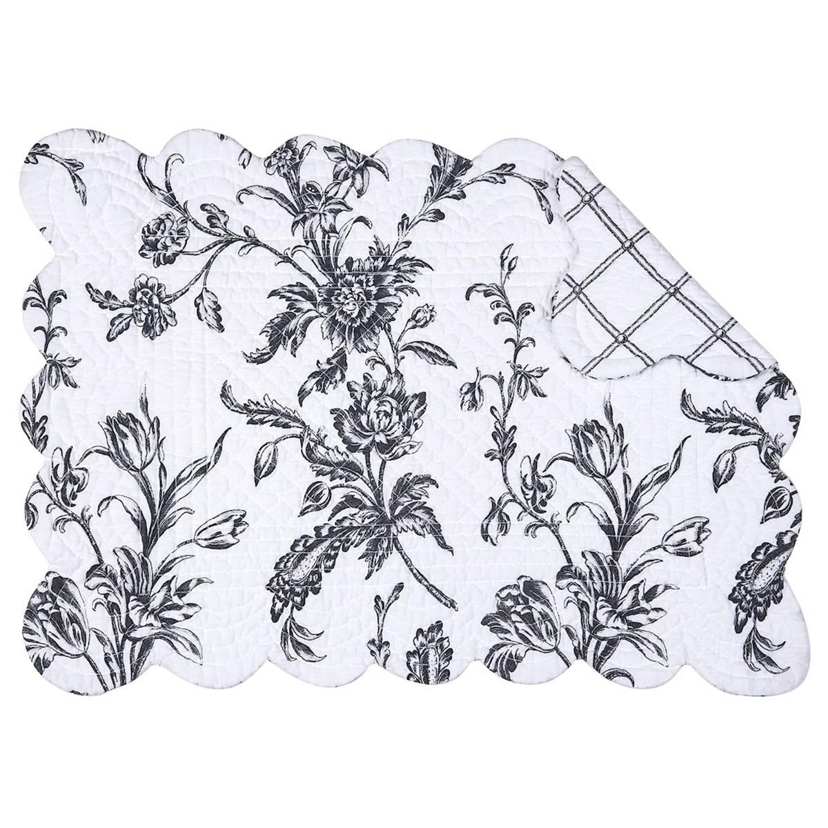Bleighton Black Quilted Placemat