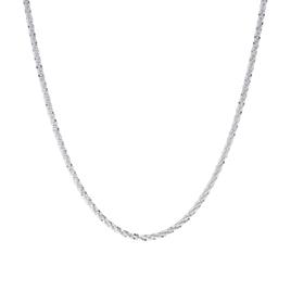 18in. Sterling Silver Sparkle Chain Necklace
