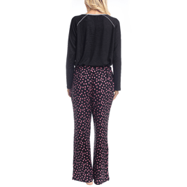 Womens Goodnight Kiss Cherry & Merry Dot Henley Pajama Set