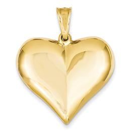 Gold Classics(tm) Yellow 14k. Gold Heart Puffed Pendant