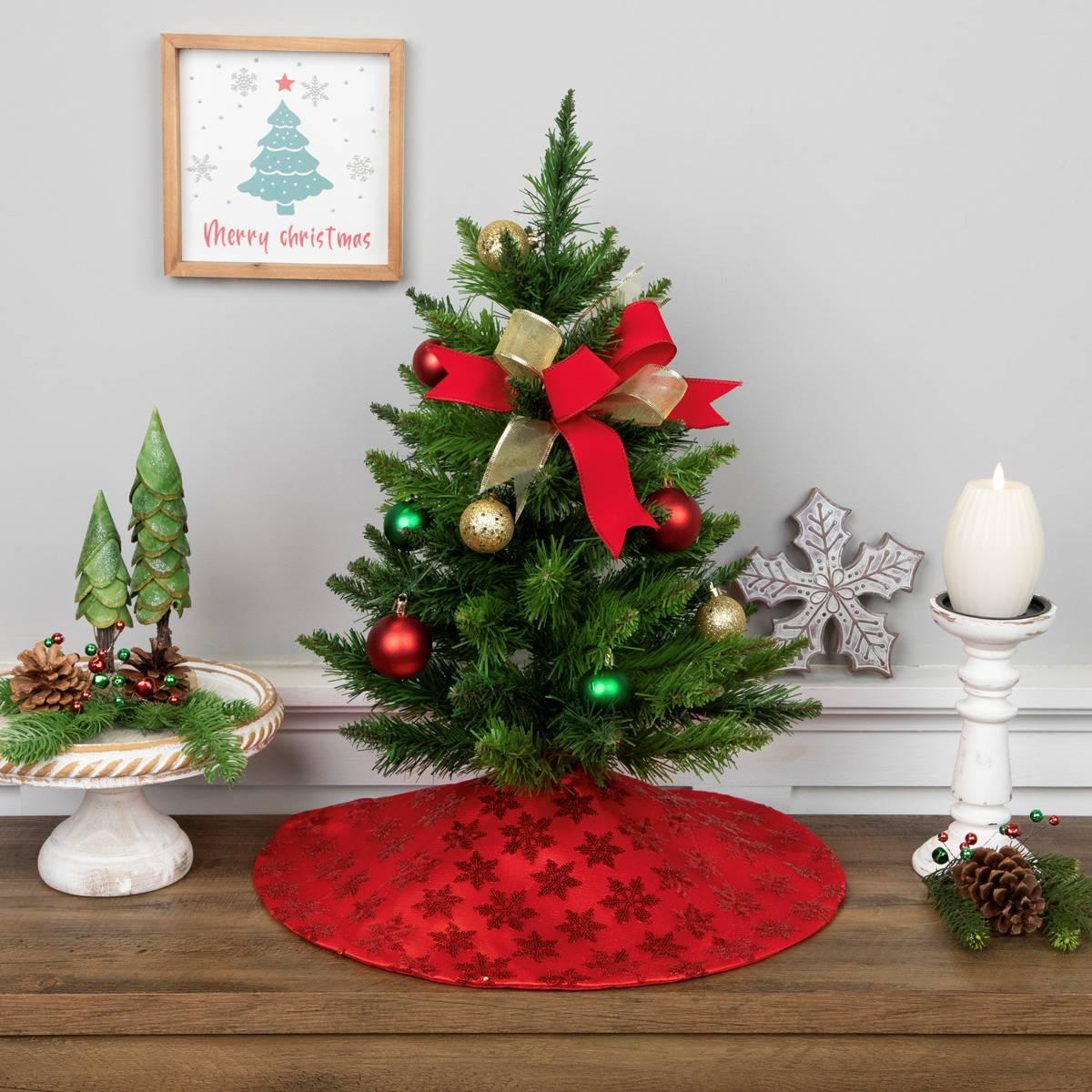 Northlight Seasonal 20in. Snowflake Mini Christmas Tree Skirt