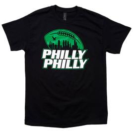 Mens Tailgate Philly Football Skyline Short Sleeve Tee - Black