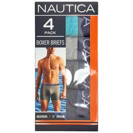 Mens Nautica 4pk. Heathered Boxer Briefs - Green/Grey