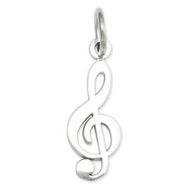 Gold Classics(tm) 14k. White-Gold Treble Cleft Charm