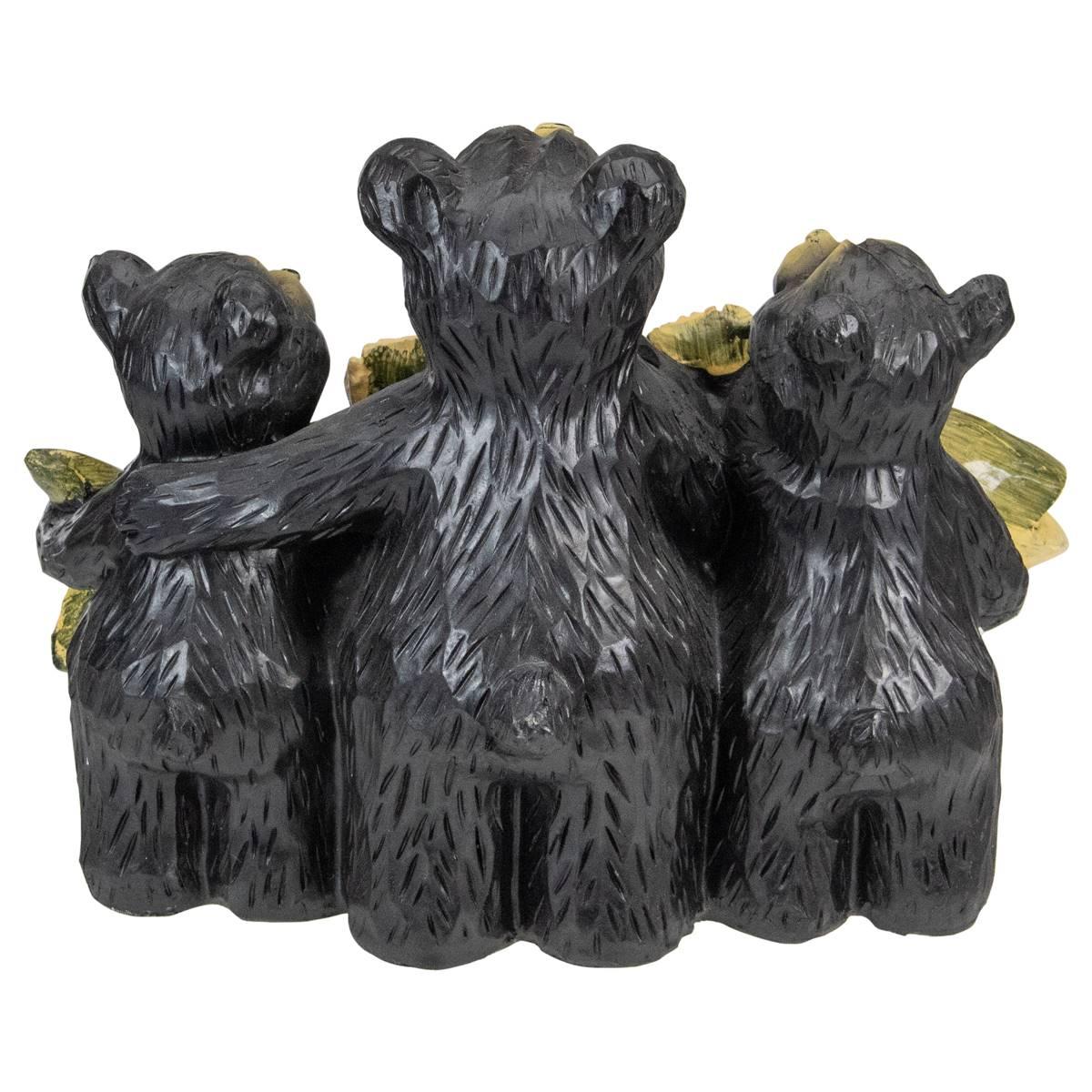 Northlight Seasonal 10in. Bear Family Welcome Sign Garden Statue