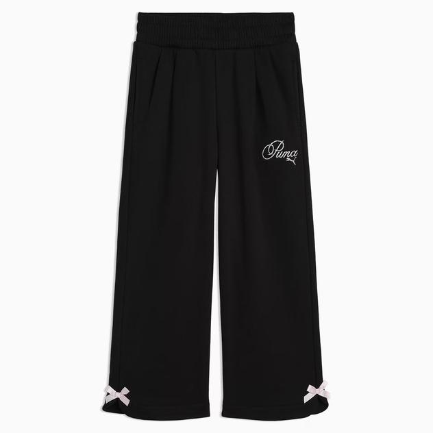 Girls (7-16) Puma® Fleece Lined Wide Leg Pants w/ Satin Bow