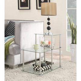 Convenience Concepts Designs2Go Classic Glass Chairside End Table