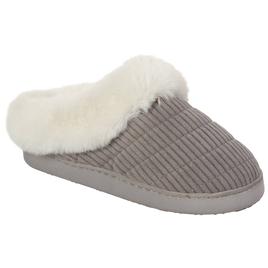 Womens Cuddl Duds(R) Corduroy Puff Clog Slipper