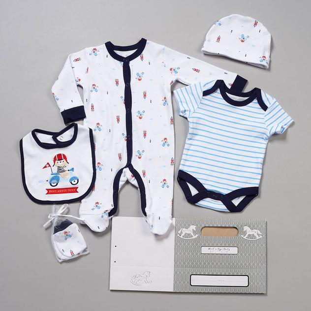 Baby Boy (NB-6M) Rock A Bye Baby® 5pc. Bear Scooter Hanging Set