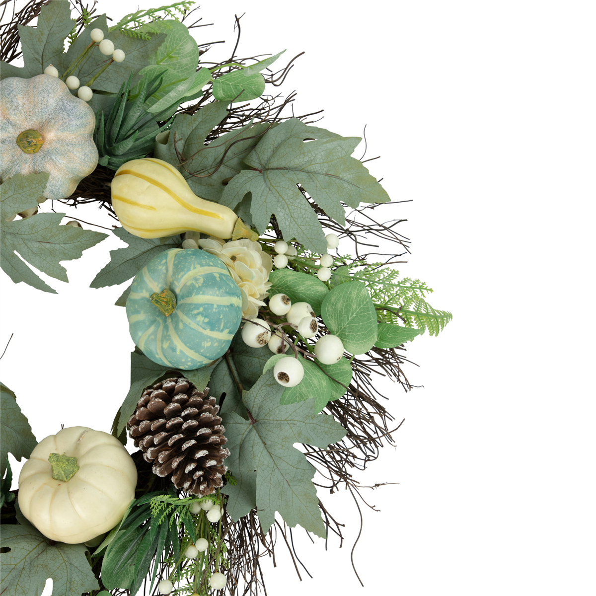 Northlight 22in. Pumpkins with Berries Fall Harvest Wreath