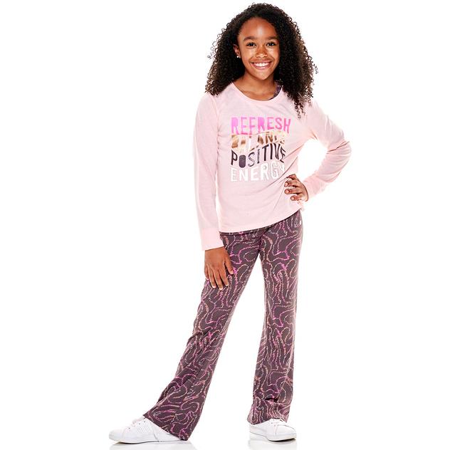 Girls (7-16) RBX 3pc. Refresh Top, Tank & Flare Leggings Set