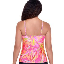 Womens American Beach Vivid Paradisia Tiered Tankini Swim Top