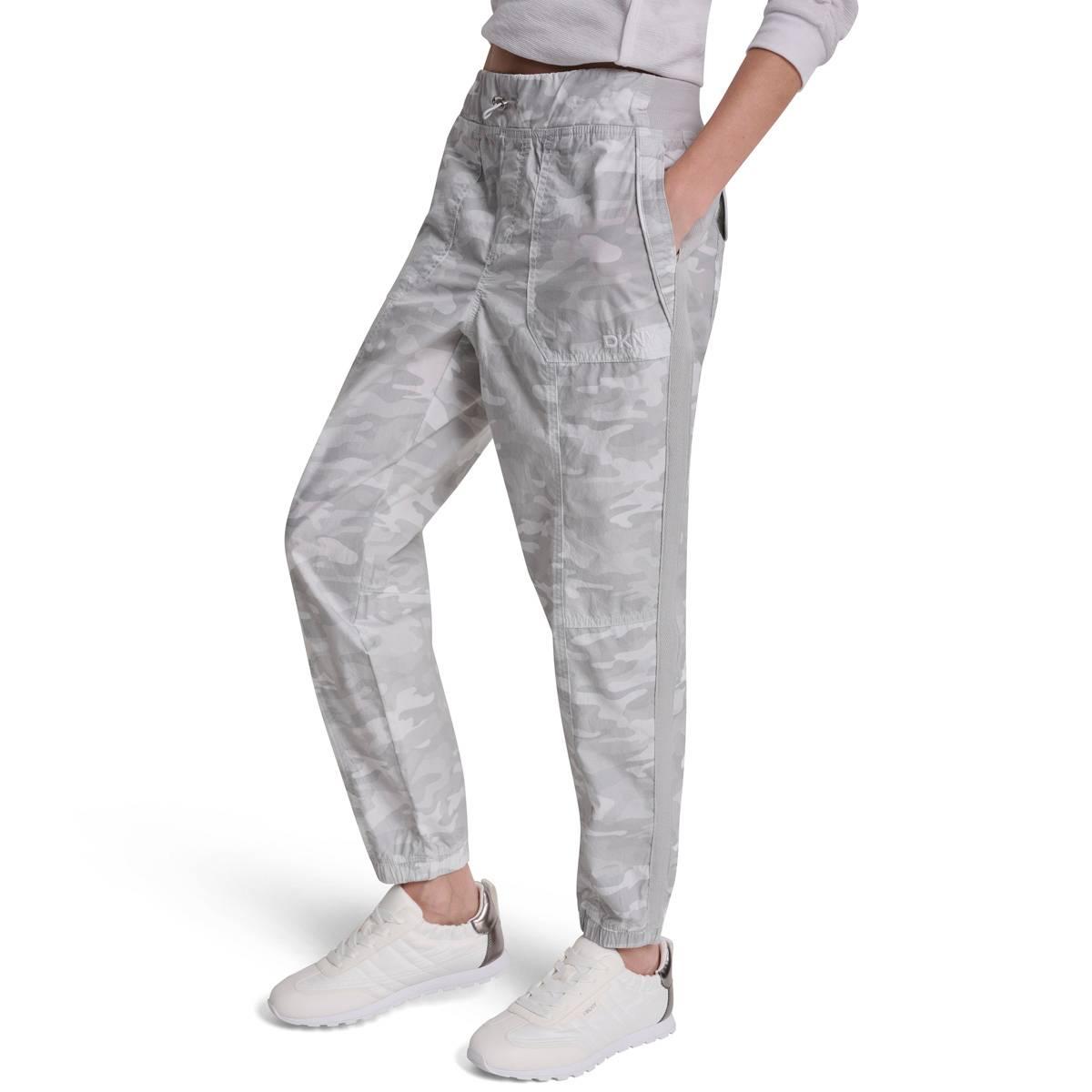 Womens DKNY Sport Camo Slim Hi Rise Utility Joggers