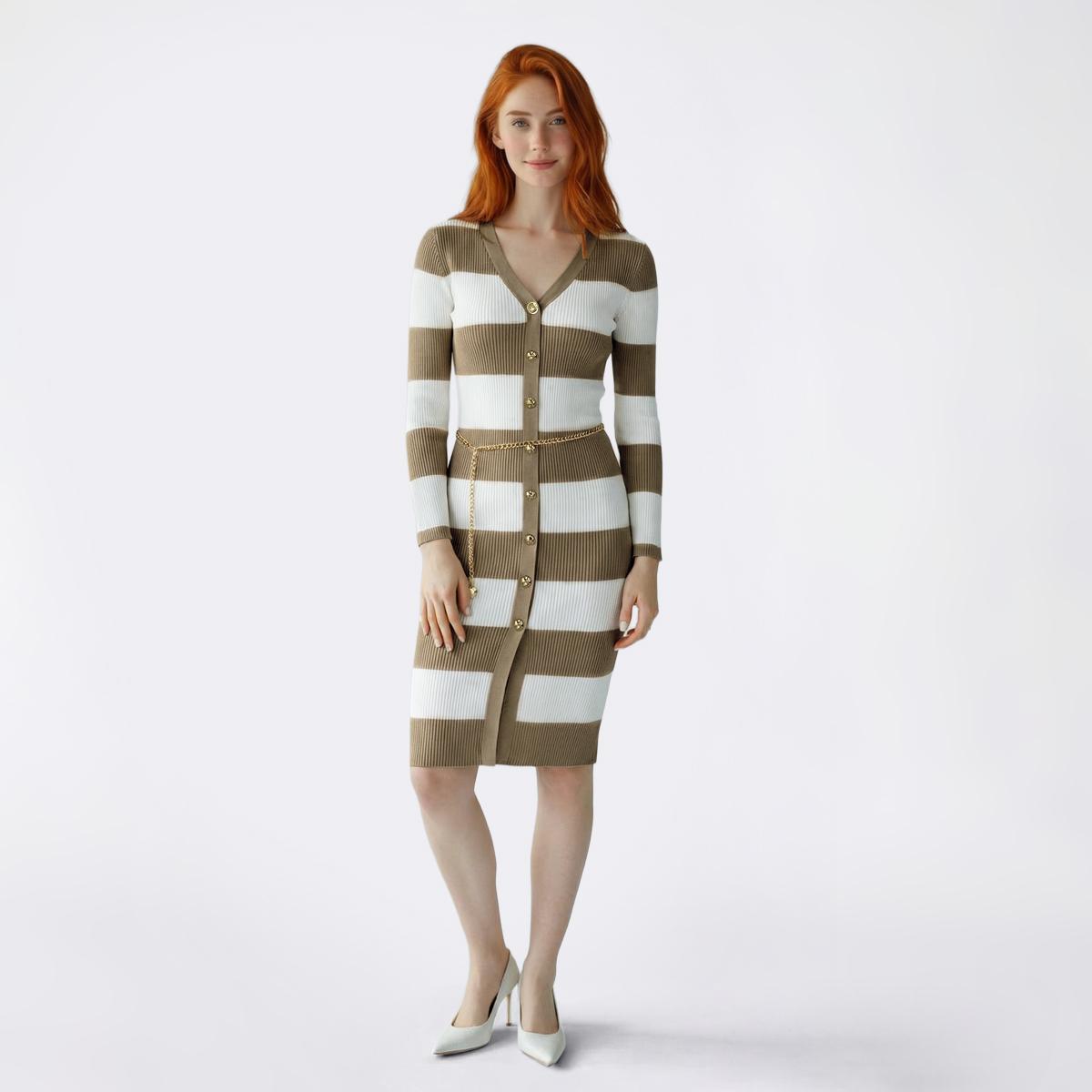 Juniors Madden Girl Stripe Sweater Dress w/ Chain Belt