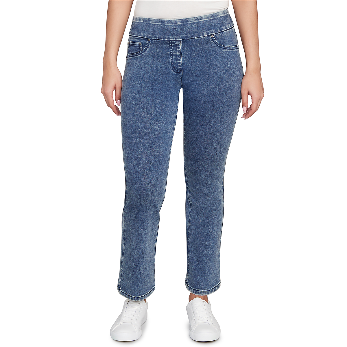 Womens Ruby Rd. Key Items Terry Denim Bootcut Jeans
