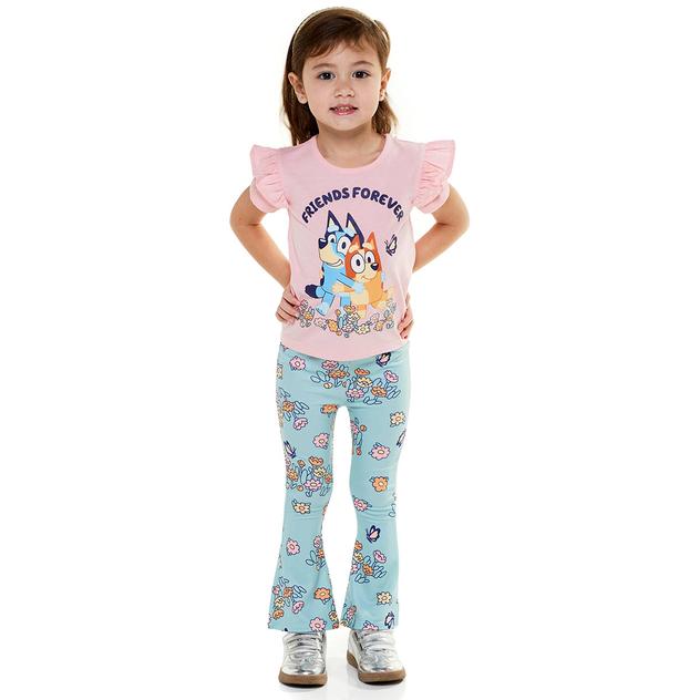 Girls (4-6x) Bluey Friends Forever Tee & Legging Set