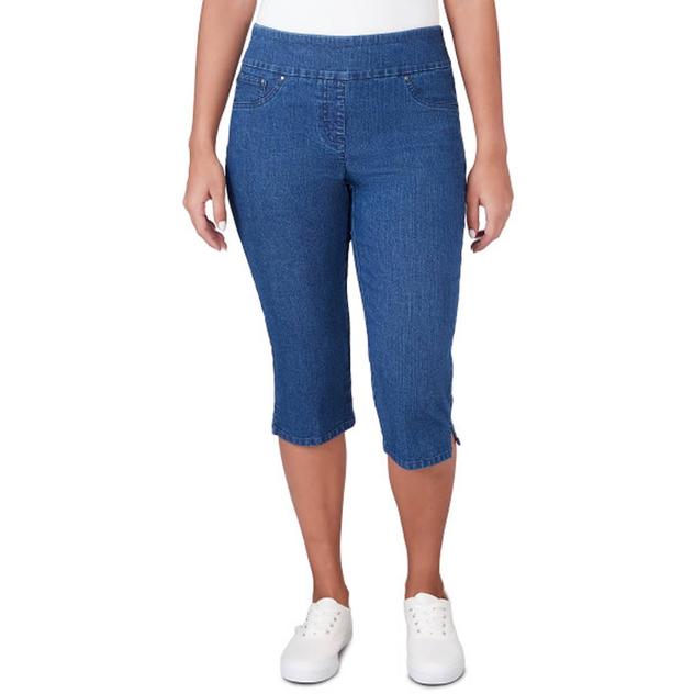 Womens Ruby Rd. Key Items Denim Pull-On Clamdigger