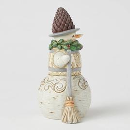 Jim Shore Woodland Glen Snowman Pinecone Hat Christmas Figurine