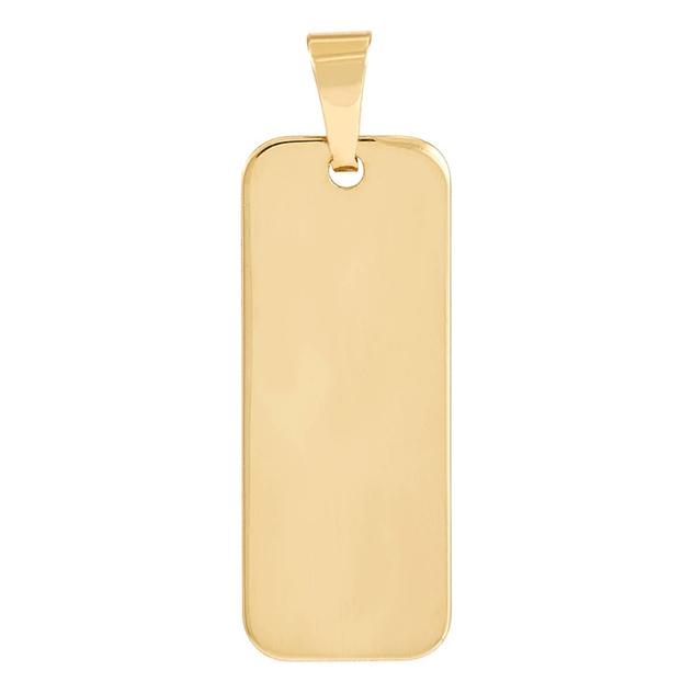 Gold Classics™ Yellow Gold Solid Long Flat Bar Pendant