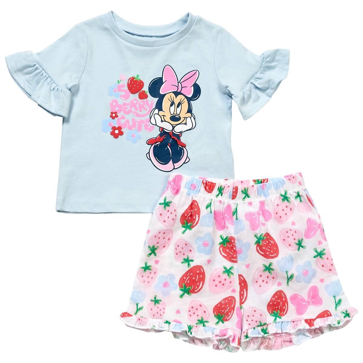 Toddler Girl Disney Minnie Berry Fun Shorts Set