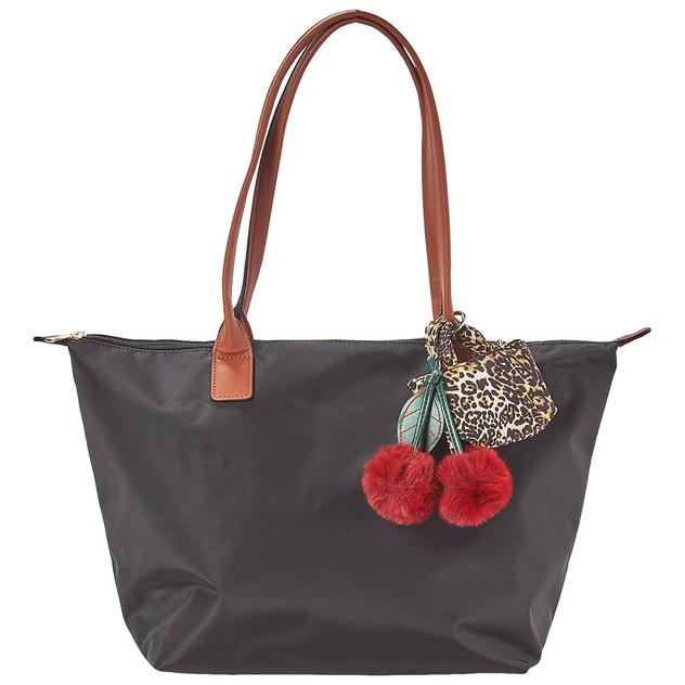 Madden Girl Nylon Tote w/ Cherry Keychain & Coin Purse