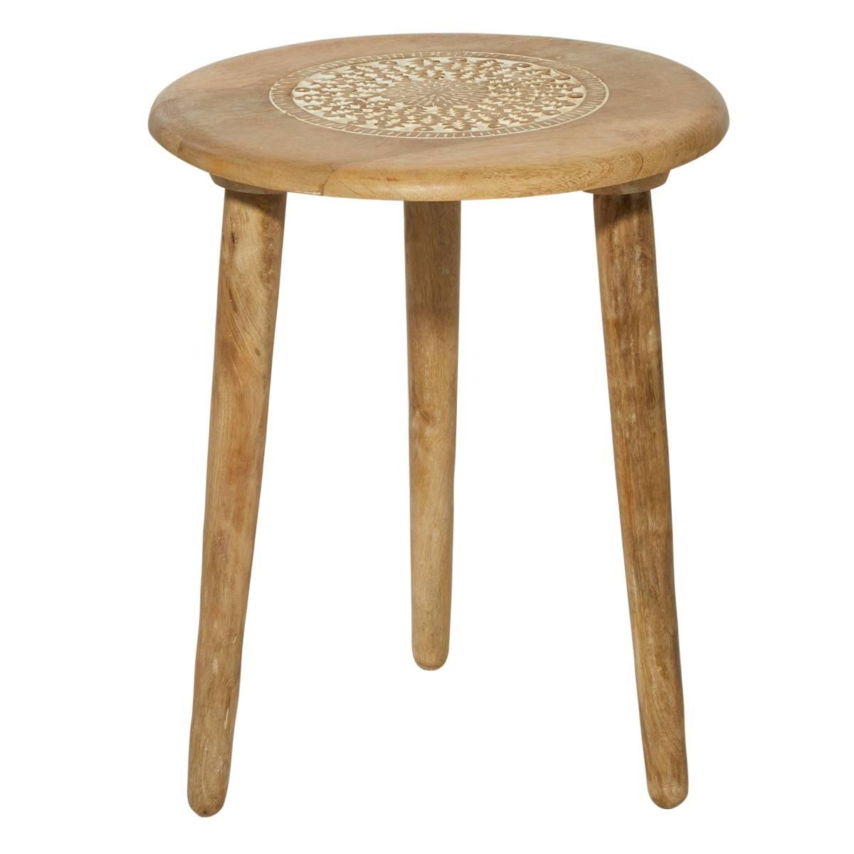 9th & Pike(R) Brown Wood Traditional Accent Table