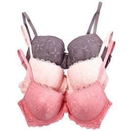 Womens Laura Ashley® 3pk. All Over Floral Push Up Bra LS6204-3PKE