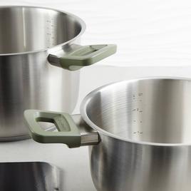 BergHOFF Bolt 8pc. Stainless Steel Cookware Set w/ Glass Lids